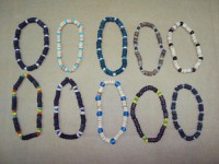 Pulseras elásticas de coco 